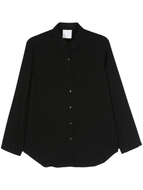 Paris Georgia drop-stitch-detail crepe shirt