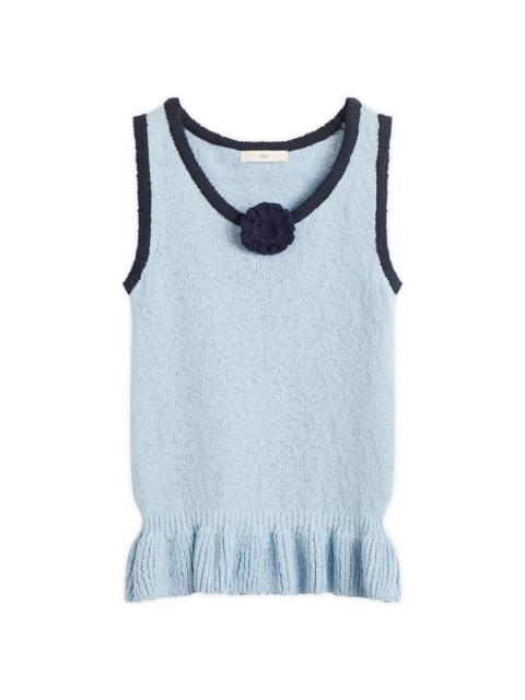Kijun Kijun Corsage Ruffle Knit Vest