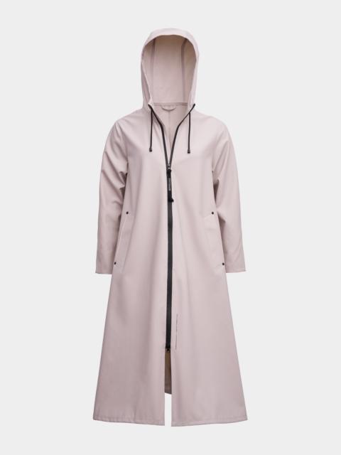 Stutterheim Mosebacke Long Lightweight Zip Raincoat Light Sand
