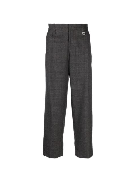 straight-leg tweed trousers