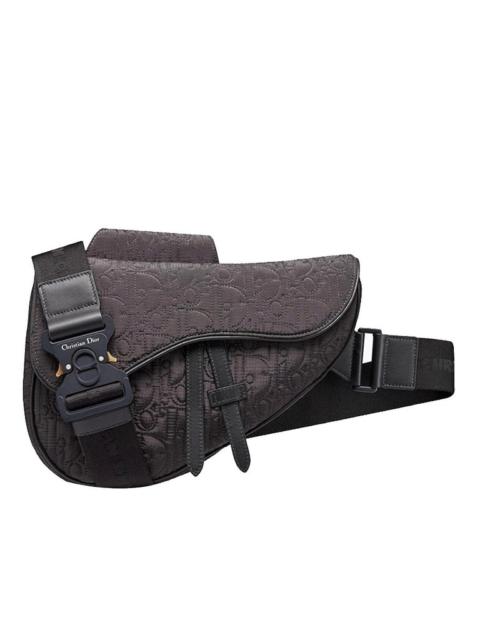 Dior Nylon Padded Saddle Bag in Black