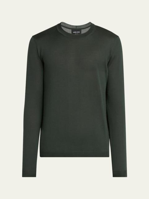 GIORGIO ARMANI Men's Cashmere Knit Crewneck Sweater