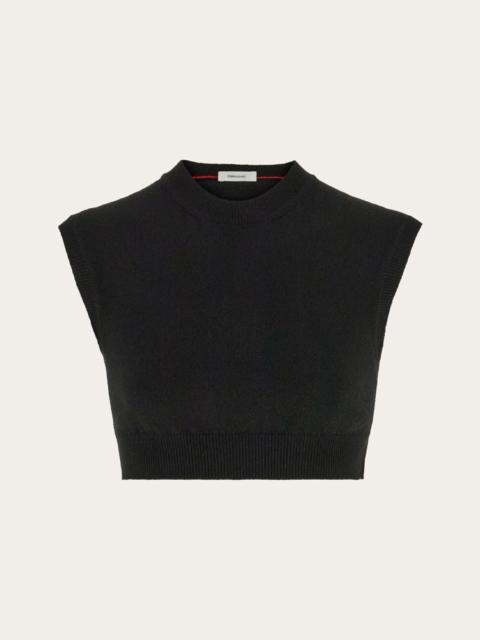 FERRAGAMO SLEEVELESS CROP TOP