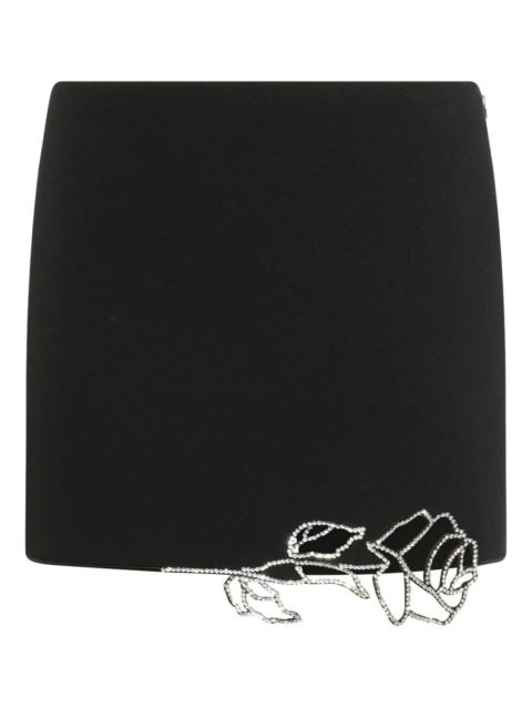 Blumarine crystal-rose mini skirt