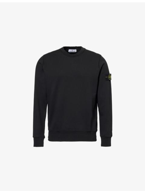 Crewneck Brand-Badge Cotton-Jersey Sweatshirt