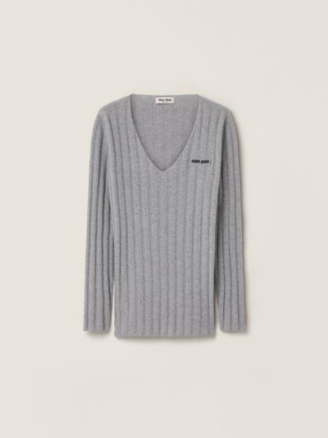 Miu Miu Wool and cashmere V-neck sweater