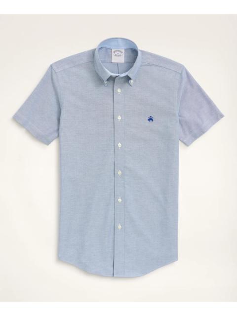 Brooks Brothers Stretch Non-Iron Oxford Button-Down Collar Short-Sleeve Sport Shirt