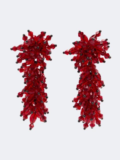 self-portrait Embellished drop earrings