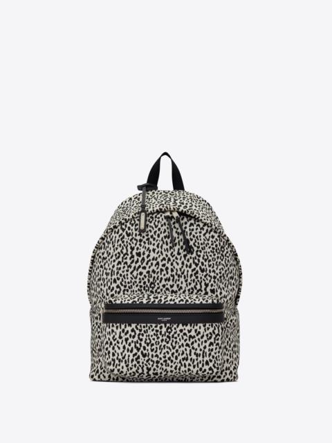 SAINT LAURENT city backpack in printed canvas