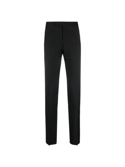 tailored tapered-leg wool trousers