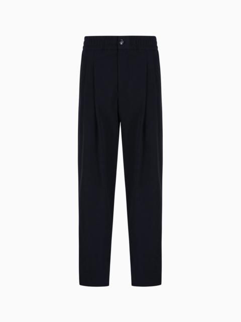 GIORGIO ARMANI DOUBLE-PLEAT TROUSERS IN VIRGIN WOOL