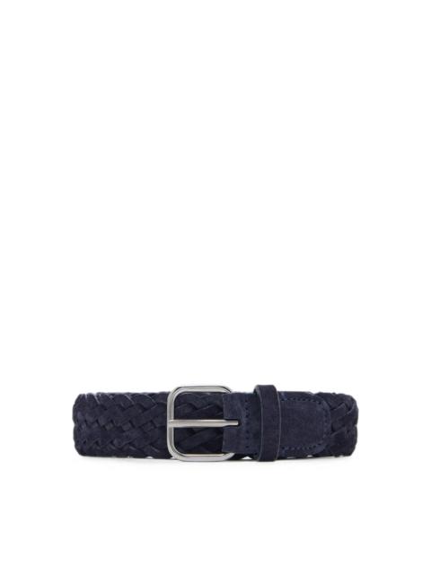 GIORGIO ARMANI BRAIDED SUEDE BELT