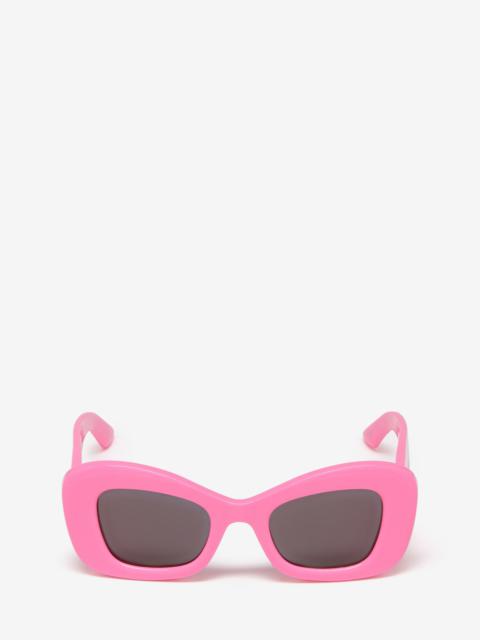 Women's Bold Cat-eye Sunglasses in Pink/smoke