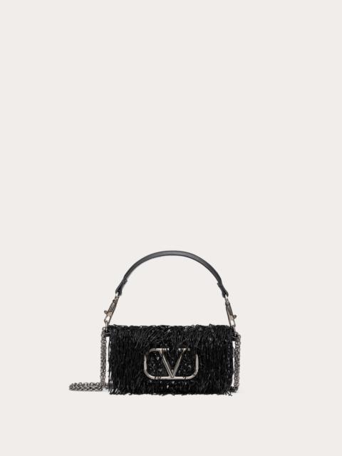 Valentino VALENTINO GARAVANI LOCÒ SMALL EMBROIDERED SHOULDER BAG