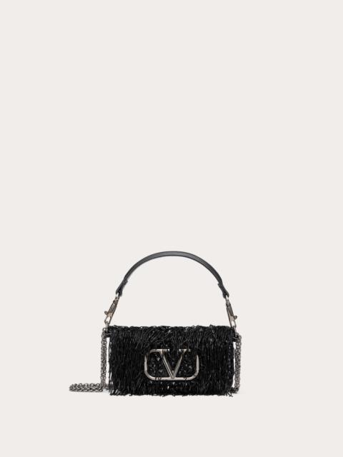 VALENTINO GARAVANI LOCÒ SMALL EMBROIDERED SHOULDER BAG