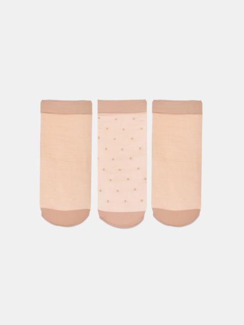 dolce vita 3 PACK DITSY DOT SHEER ANKLET SOCKS BLUSH