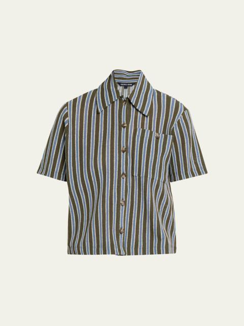 VERONICA BEARD Kyan Striped Cotton Cardigan