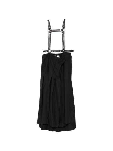 Junya Watanabe harness-detail pleated skirt