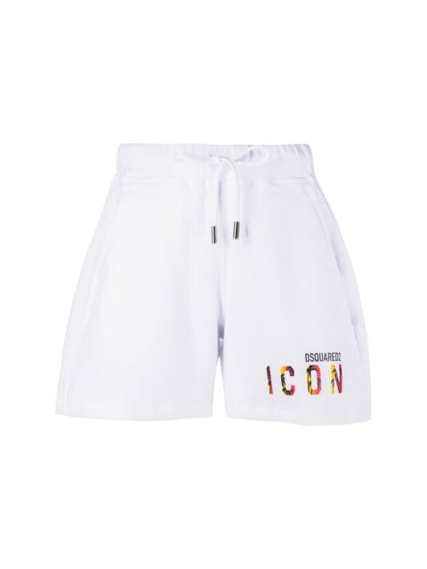 Icon logo-print track shorts