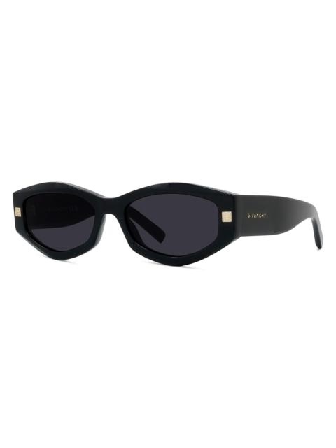 Givenchy Women's GV Day 54MM Geometric Sunglasses - Black Smoke