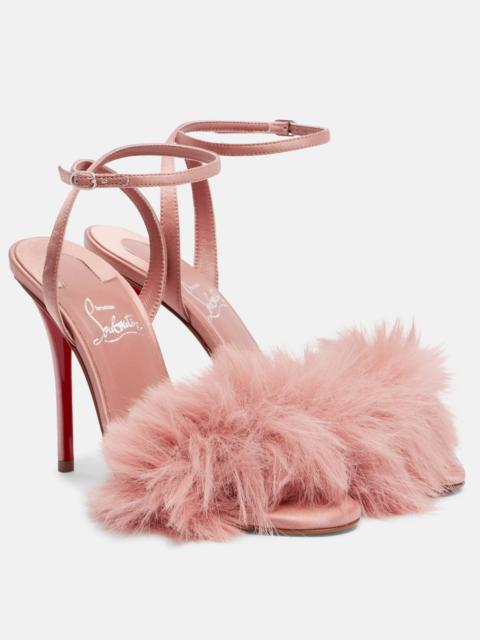 Christian Louboutin Patchoulina 100 crêpe satin sandals