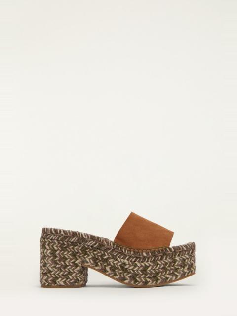 FARM RIO Brown Platform Espadrille Sandal