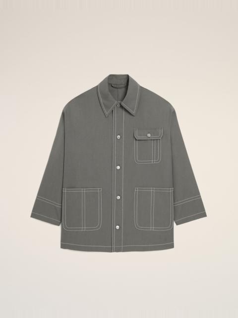 AMI Paris GREY NEW WOOL WORKER JACKET