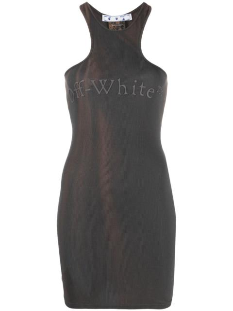 Off-White logo-detail tie-dye sleeveless minidress