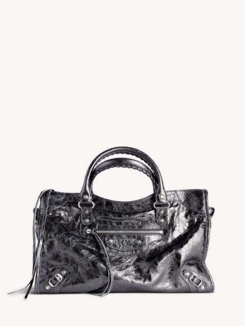 BALENCIAGA Women's Le City Bag Medium in Steel Grey