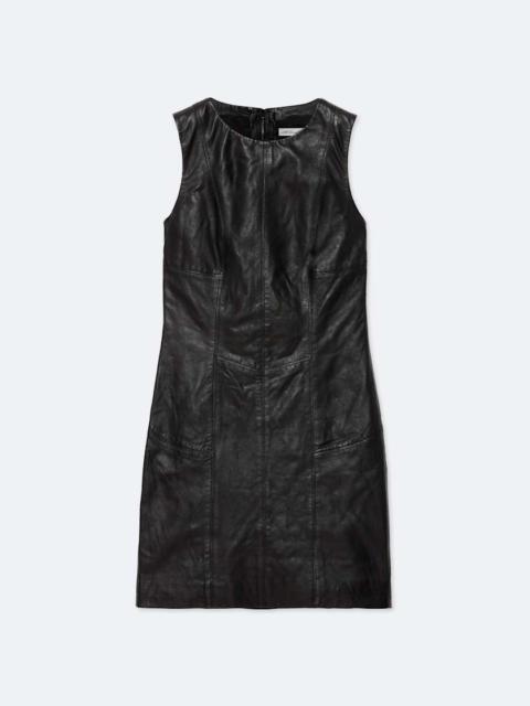 ALLSAINTS VEE LEATHER MINI DRESS