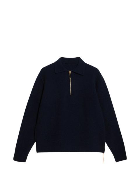 FORTELA Yale zipped collar knitted sweater