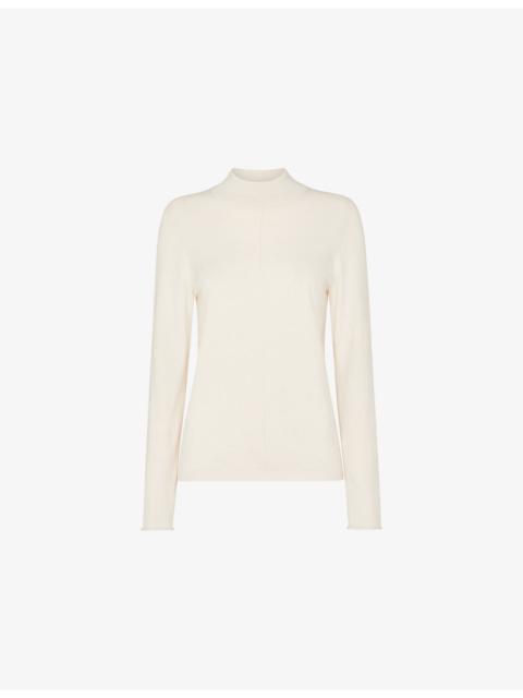 WHISTLES Mira Funnel-Neck Cotton-Blend Jumper