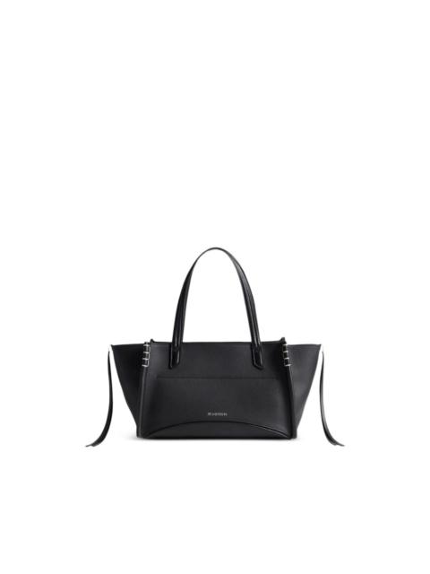 JW Anderson Elongated contrast-stitch leather tote bag