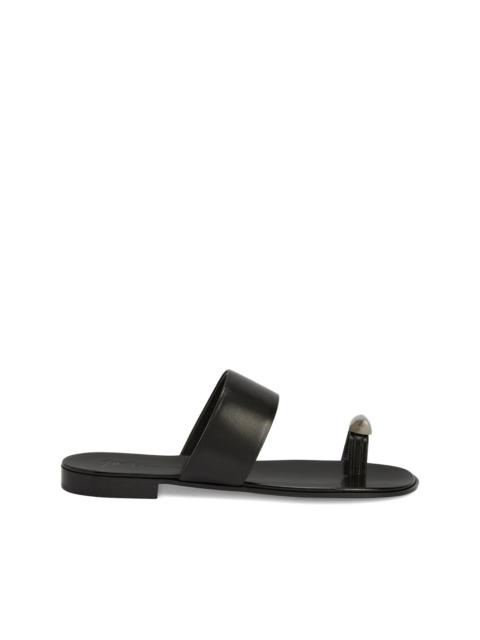 Giuseppe Zanotti Norbert leather single-band toe-ring sandals