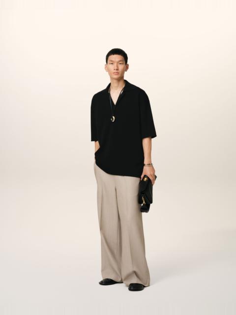 AMI Paris BLACK SHORT SLEEVE POLO