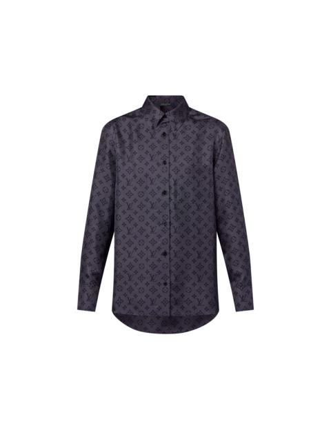 Louis Vuitton LV x YK Infinity Dots Silk Shirt BLACK. Size 34