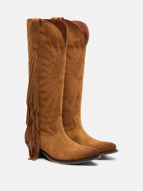 Golden Goose Wish Star fringed suede cowboy boots