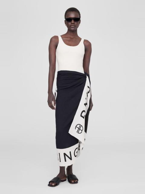 ANINE BING Praia Sarong - Black And Cream