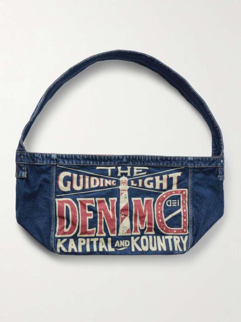 Kapital Guiding Light Printed Denim Messenger Bag