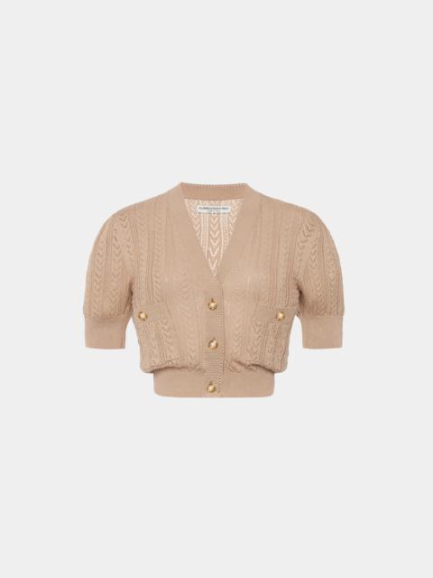 Alessandra Rich COTTON AND CASHMERE BLEND CARDIGAN