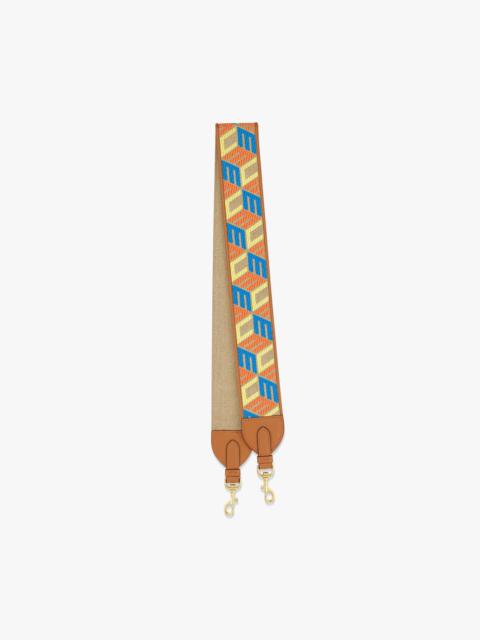 MCM Aren Shoulder Strap in Cubic Monogram Webbing