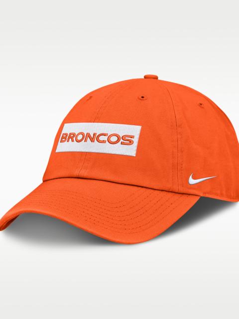 Nike Denver Broncos Primetime Club Wordmark Men's Nike NFL Adjustable Hat