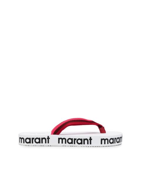 Isabel Marant logo-print flip-flops