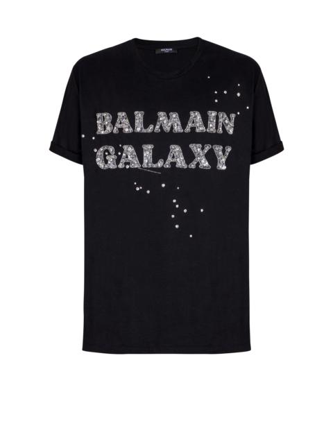 Balmain Embroidered Balmain Galaxy T-shirt