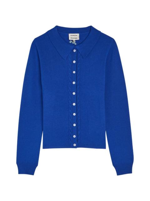DAMSON MADDER. cable-knit collared cardigan