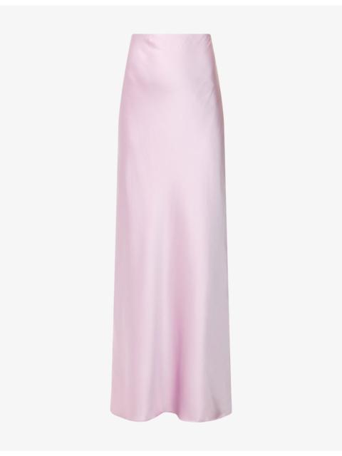 Cult Gaia Chantel Silk-Satin Maxi Skirt