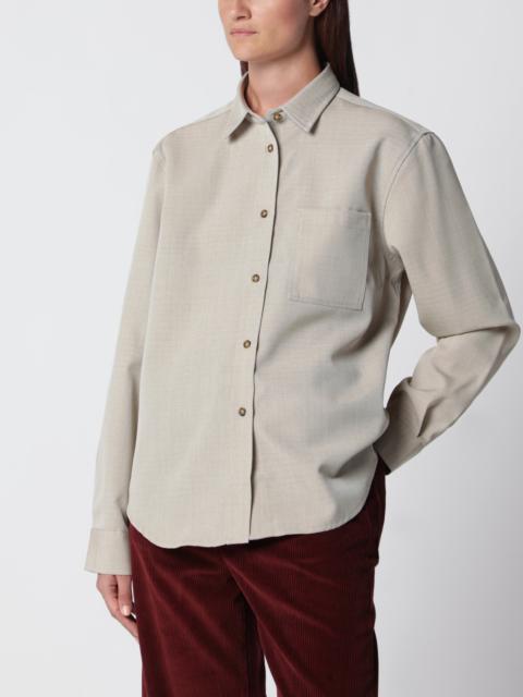 RÓHE Butter-coloured wool and silk shirt
