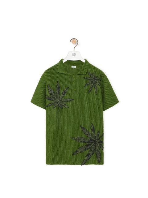 Loewe Leaf patch polo top in cotton