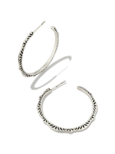 KENDRA SCOTT Sophee Hoop Earrings in Oxidized Sterling Silver