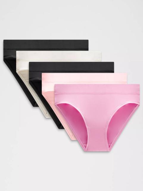lululemon UnderEase Mid-Rise Bikini Underwear *5 Pack